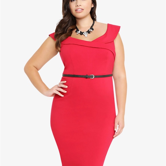 torrid Dresses & Skirts - Torrid Red Pencil Dress Sz 12